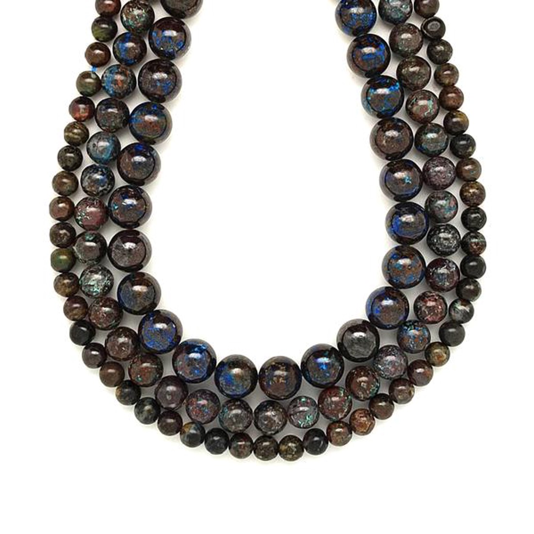 Krizokolla golyó A 7-8mm  ékszerkészítő alapanyag (füzér) - kellékek & szerszámok - ásvány alapanyag - ásványfüzér - Meska.hu