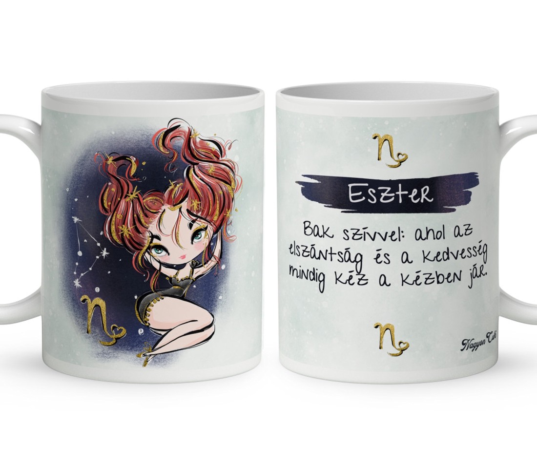 Személyre szabható - Vörös hajú Csini Bak lány mintás bögre - otthon & életmód - konyhafelszerelés, tálalás - tálalás - bögre & csésze - Meska.hu