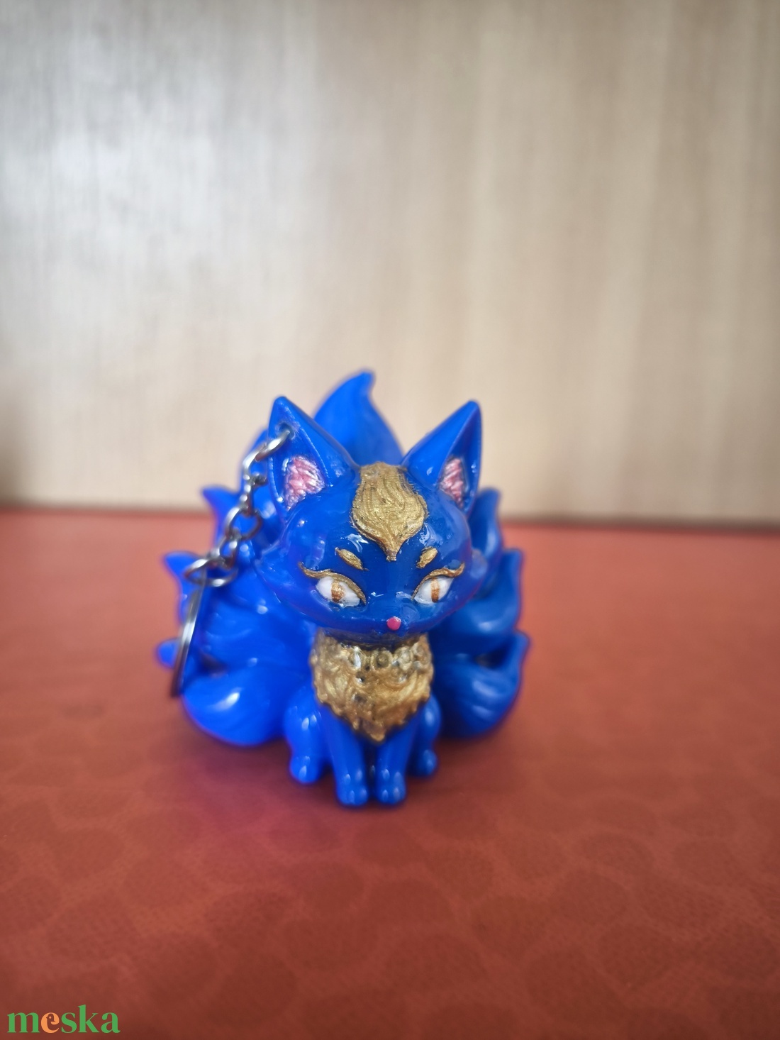 Kék kilencfarkú róka kulcstartó - táska & tok - kulcstartó & táskadísz - kulcstartó - Meska.hu