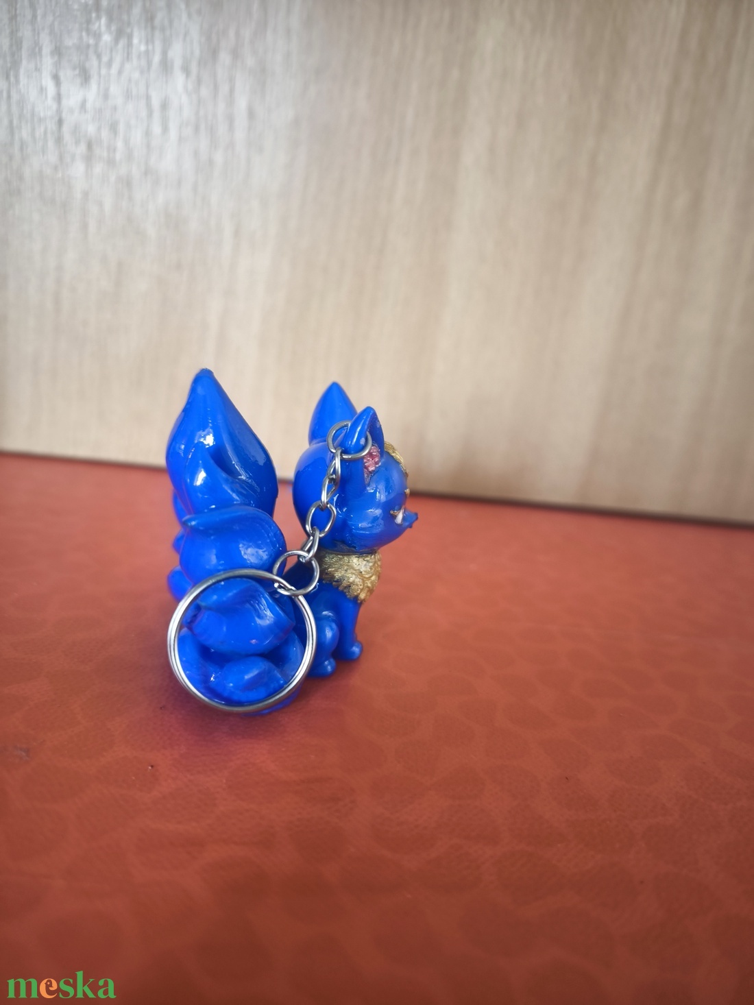 Kék kilencfarkú róka kulcstartó - táska & tok - kulcstartó & táskadísz - kulcstartó - Meska.hu