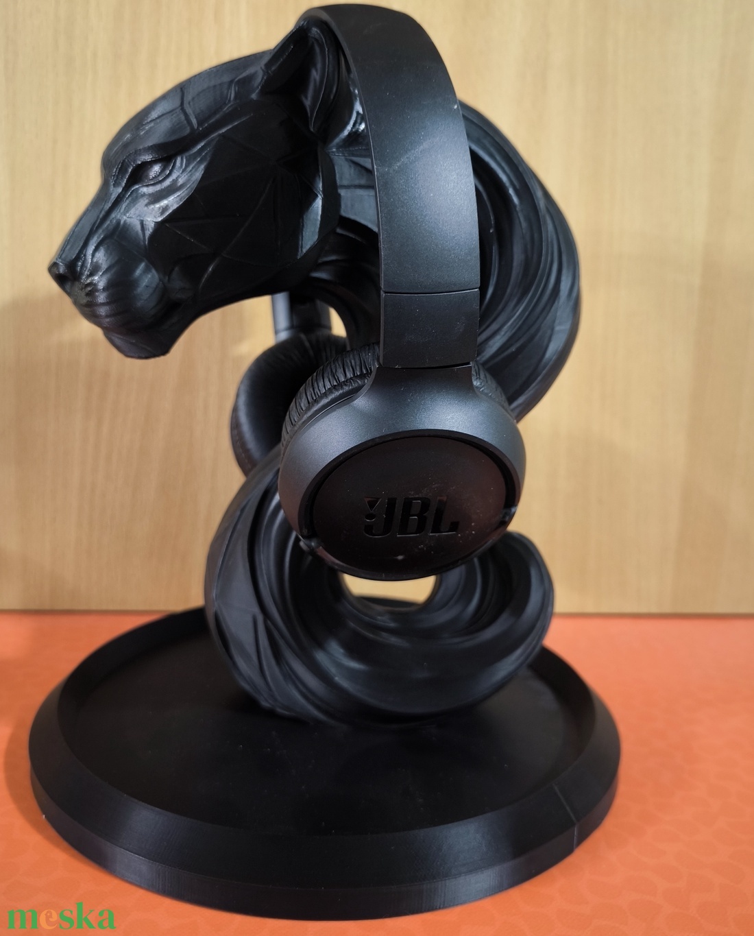 Párduc fejhallgató-tartó - otthon & életmód - tárolás & rendszerezés - íróasztali tároló - Meska.hu