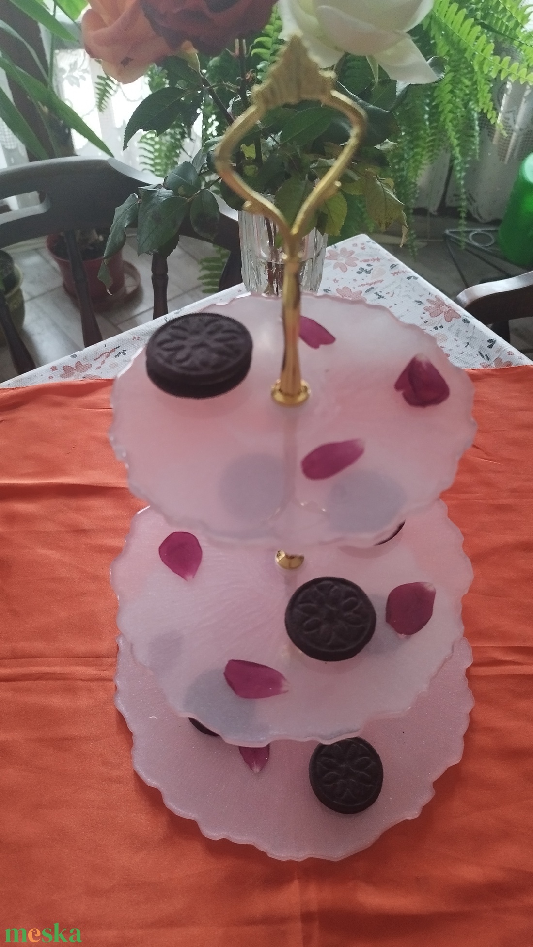 3 szintes sütemény kínáló - otthon & életmód - konyhafelszerelés, tálalás - tálalás - kínálótál - Meska.hu