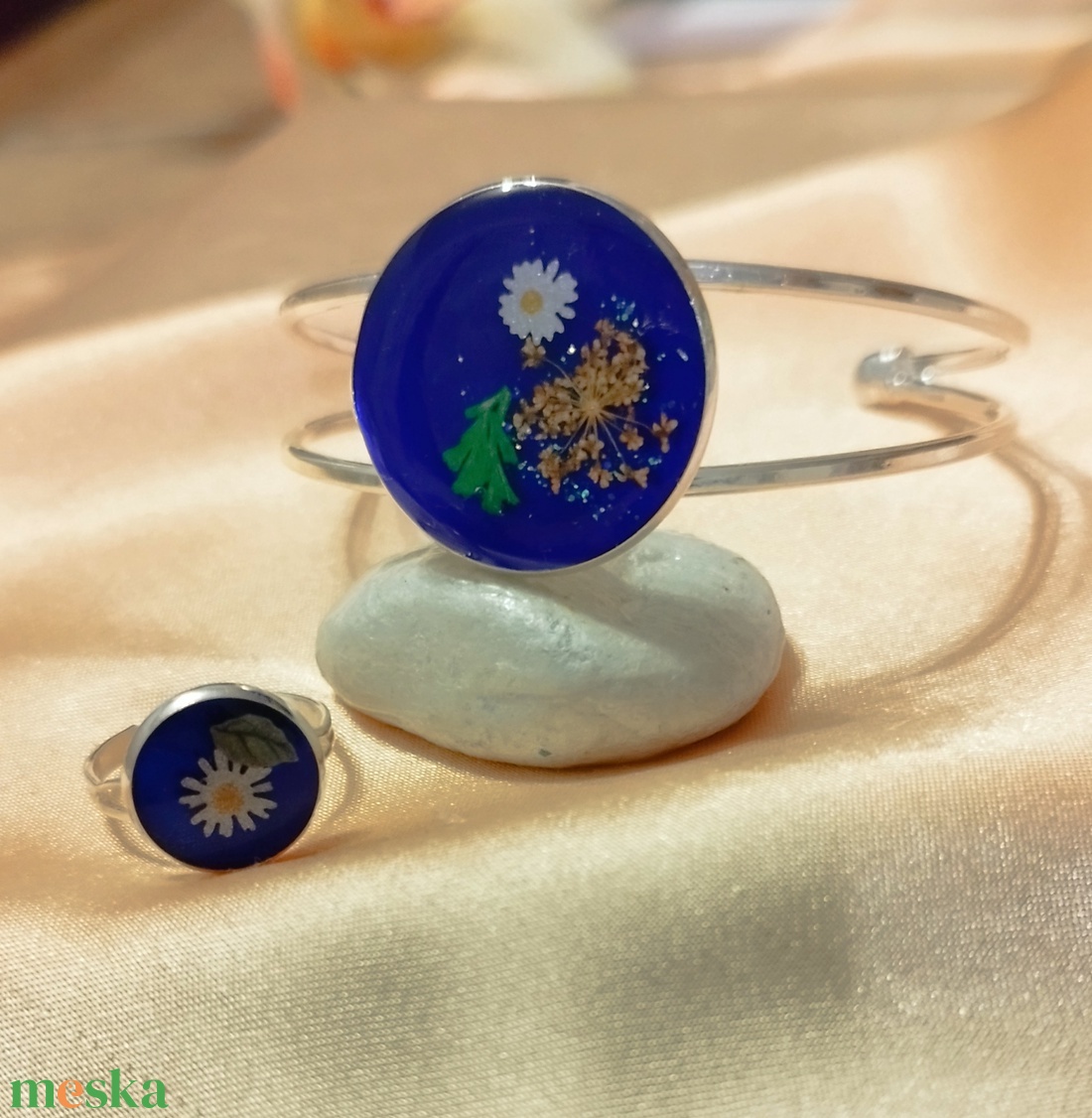 Női karkötő és gyűrű szett - ékszer - gyűrű - kerek gyűrű - Meska.hu