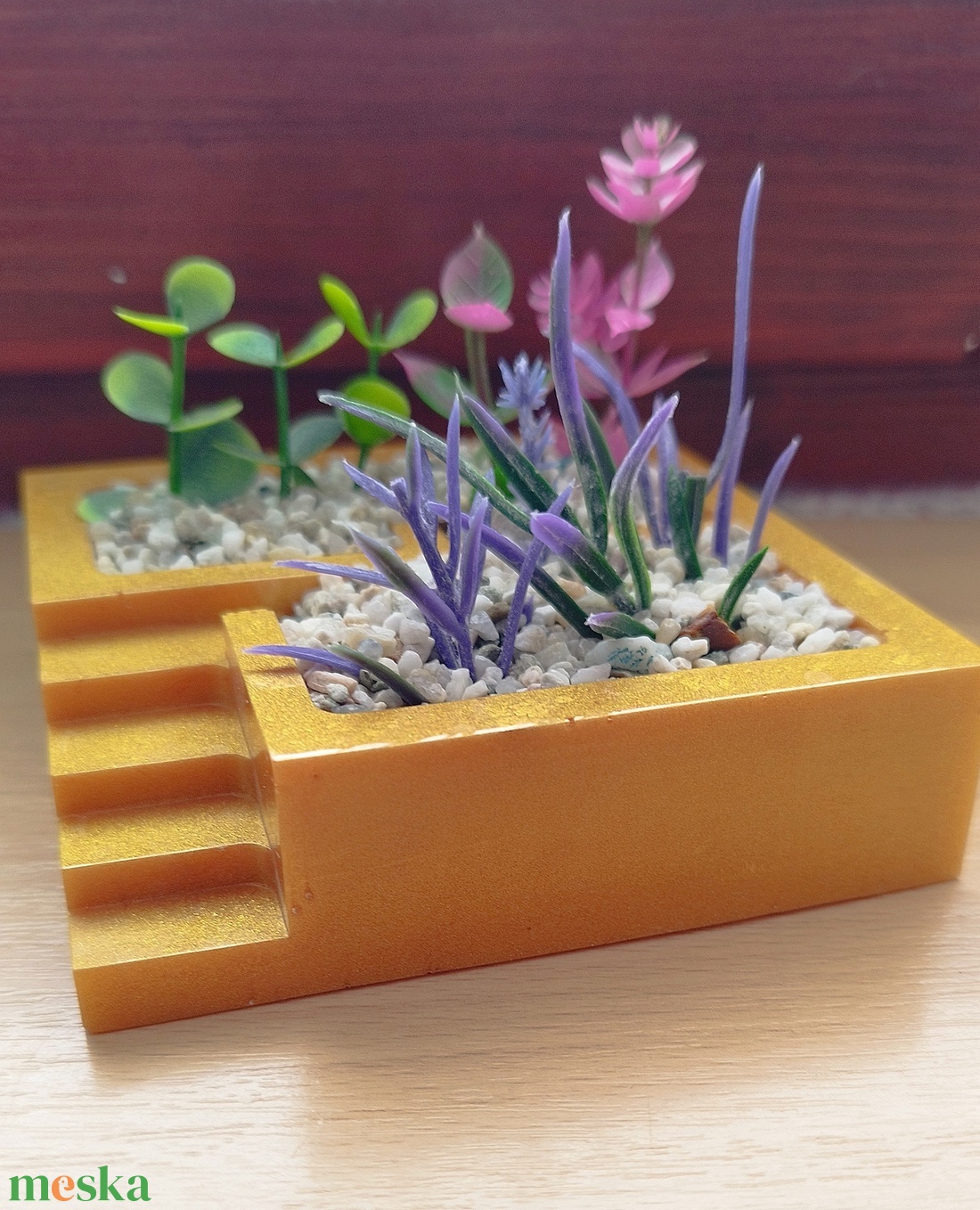 Virág tartó apró pozsgásoknak és kaktuszoknak -  - Meska.hu