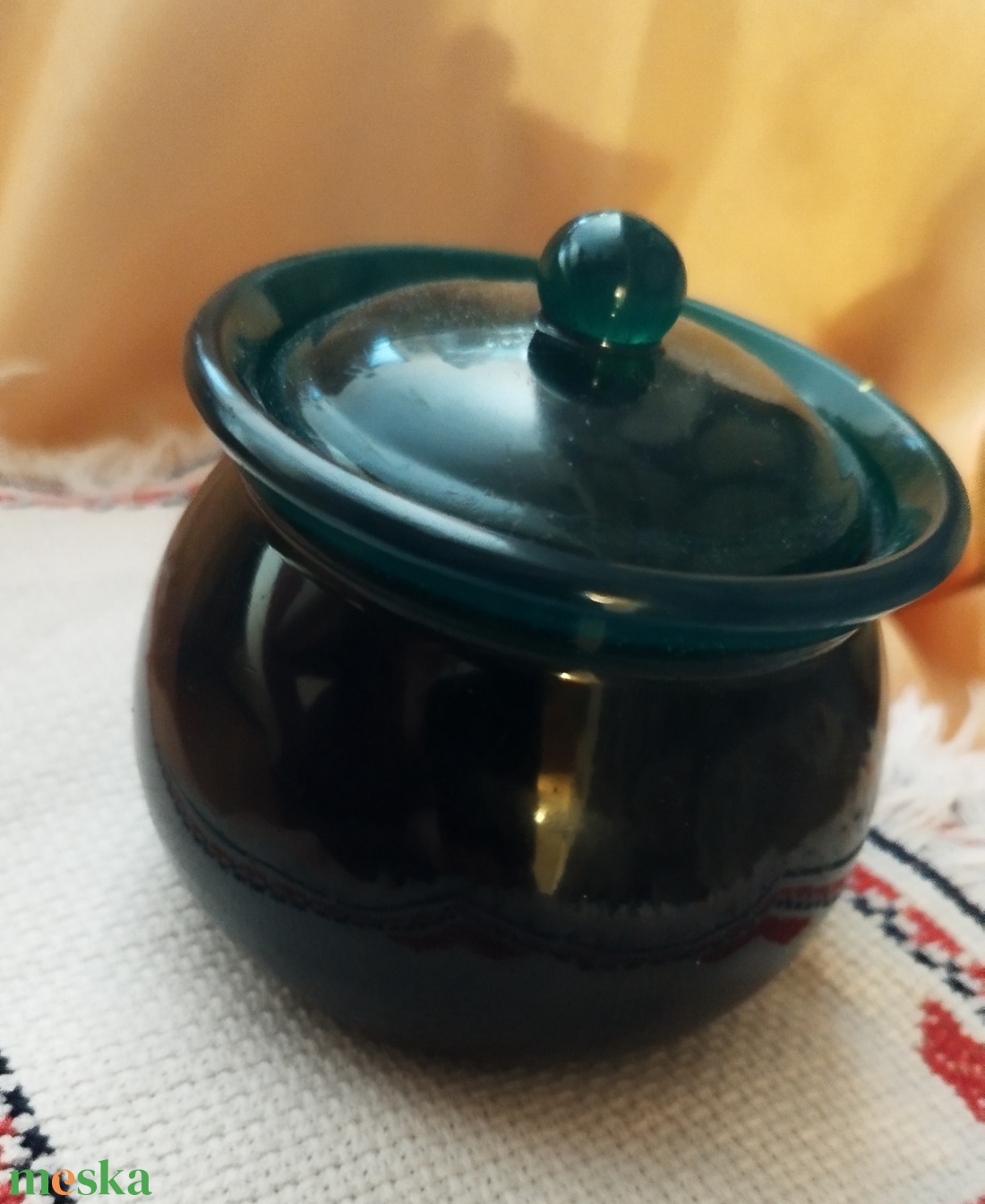 Tároló edény tetővel - ékszer - ékszertartó - ékszertartó tál - Meska.hu