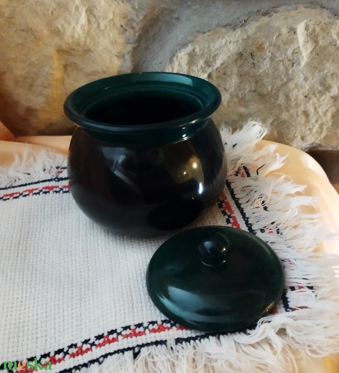 Tároló edény tetővel - ékszer - ékszertartó - ékszertartó tál - Meska.hu