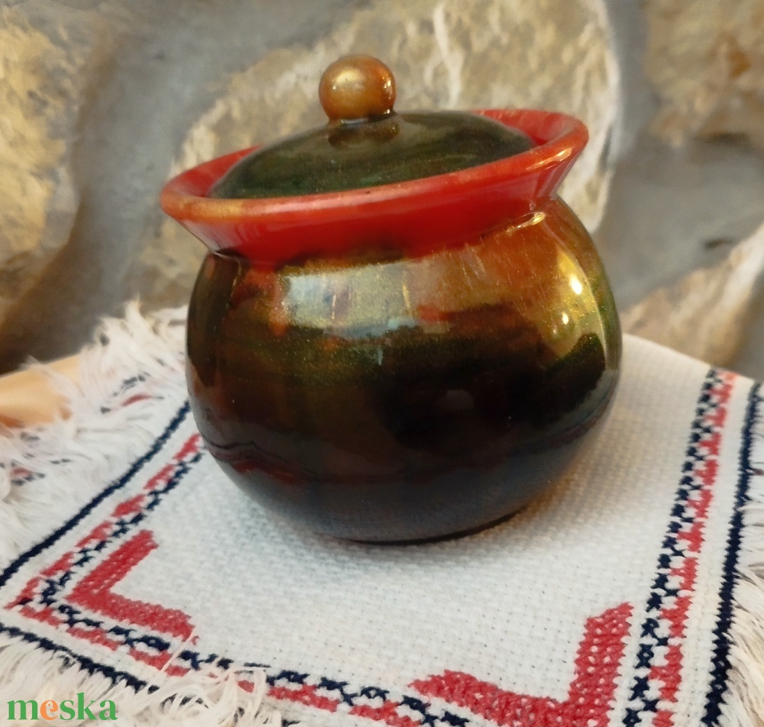 Tároló edény tetővel  - ékszer - ékszertartó - ékszerdoboz - Meska.hu