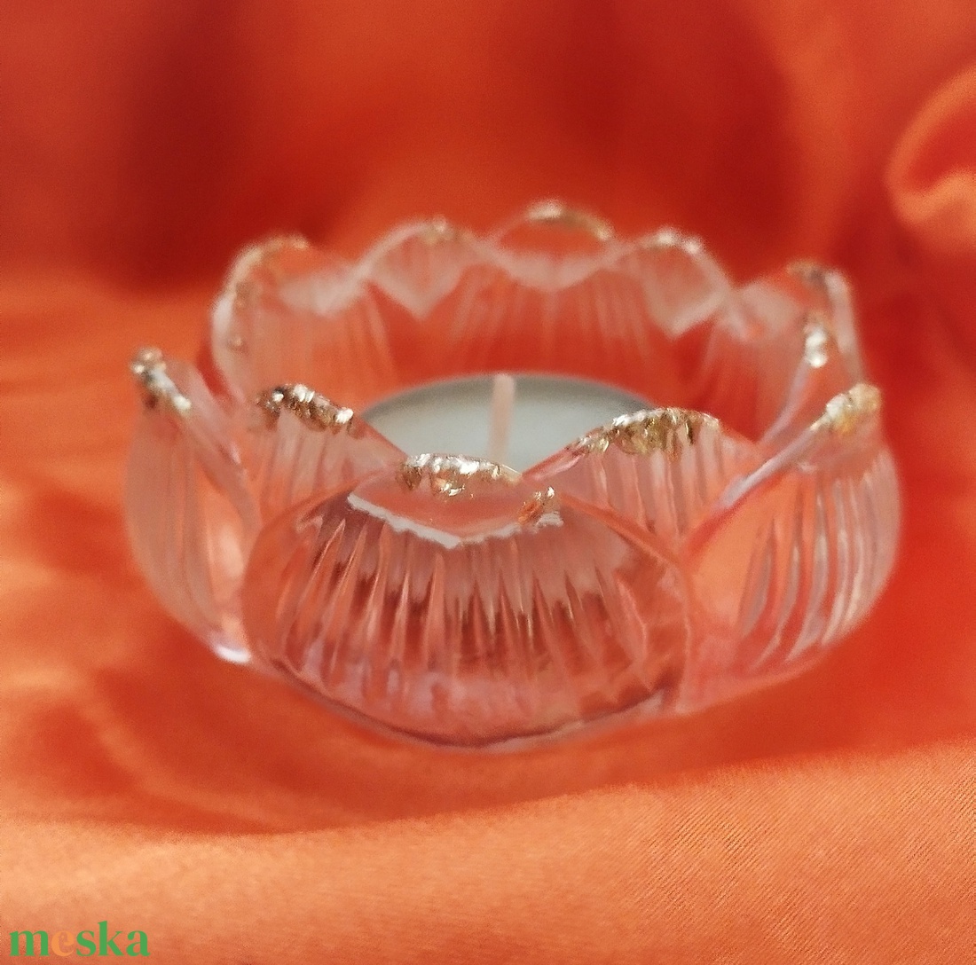 Virág alakú mécsestartó  - otthon & életmód - dekoráció - asztal és polc dekoráció - asztaldísz - Meska.hu