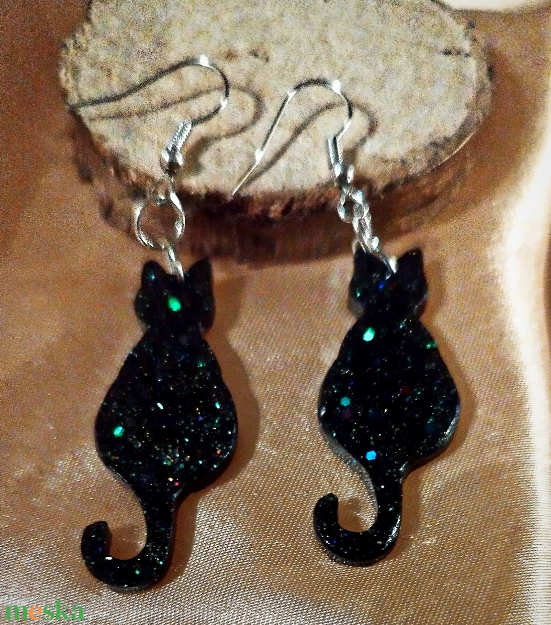 Cica fülbevaló  - ékszer - fülbevaló - fülékszer - Meska.hu