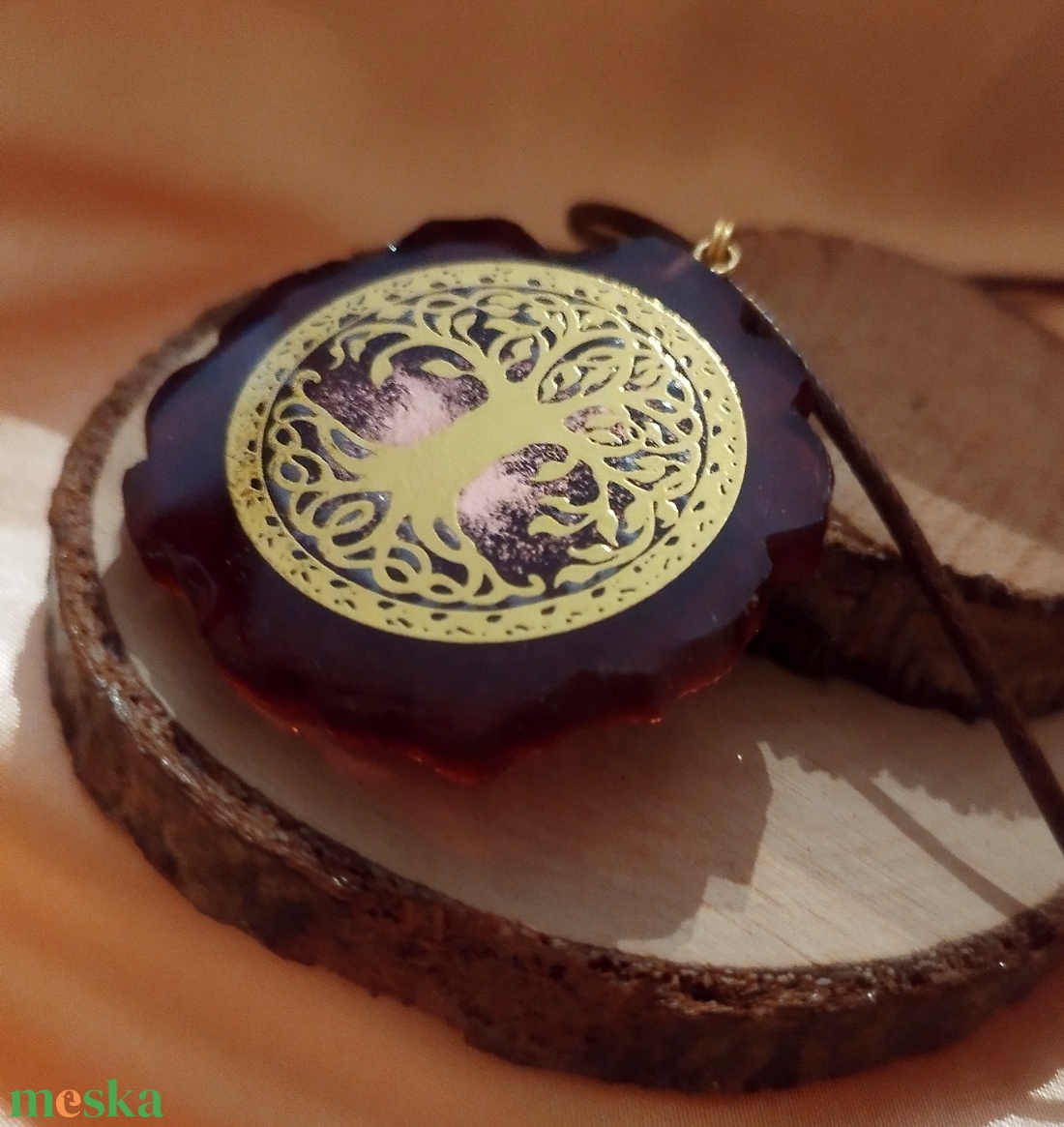 Női medál életfa szimbólummal - ékszer - nyaklánc - medál - Meska.hu