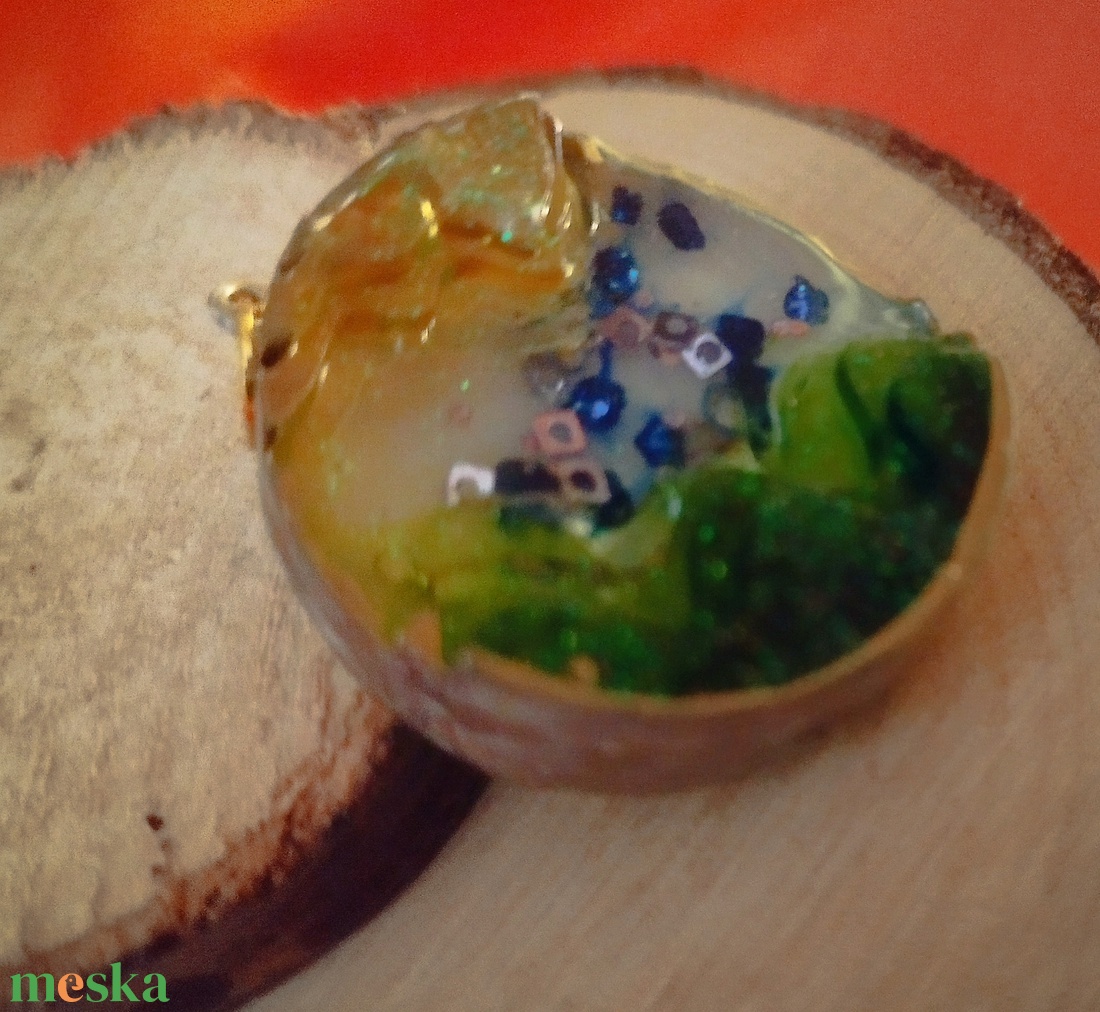 Dombor mintás színes női medál - ékszer - nyaklánc - medál - Meska.hu