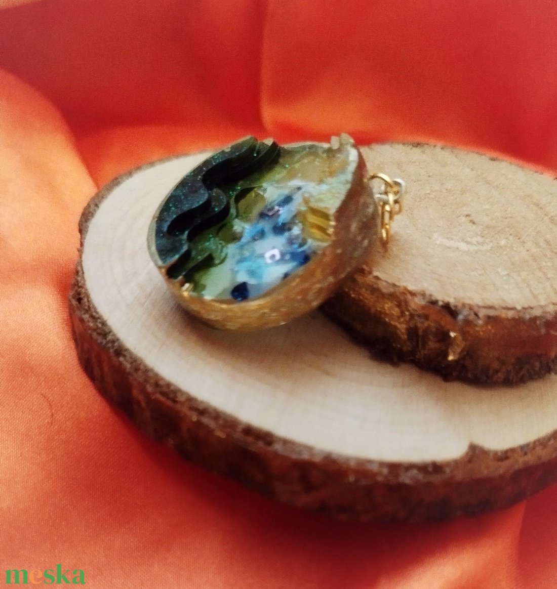 Dombor mintás színes női medál - ékszer - nyaklánc - medál - Meska.hu