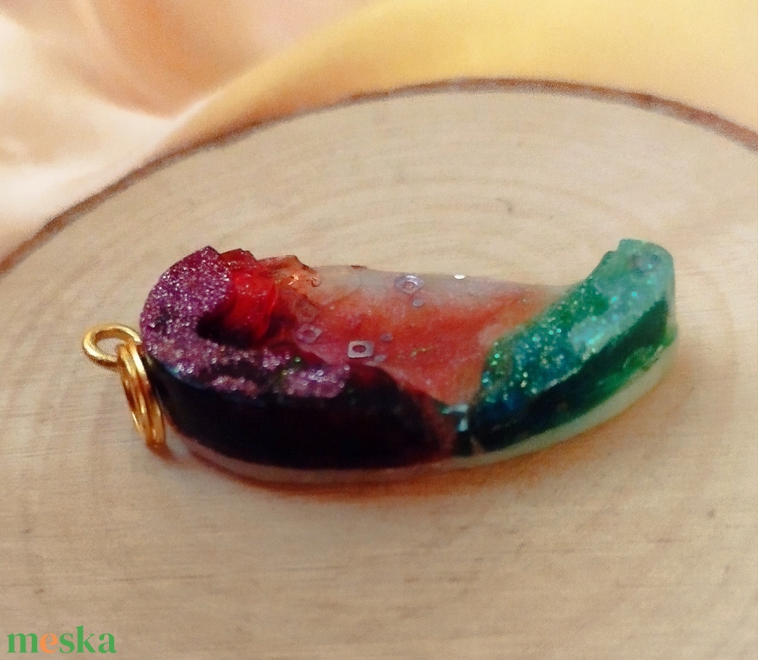 Dombor mintás színes női medál  - ékszer - nyaklánc - medál - Meska.hu