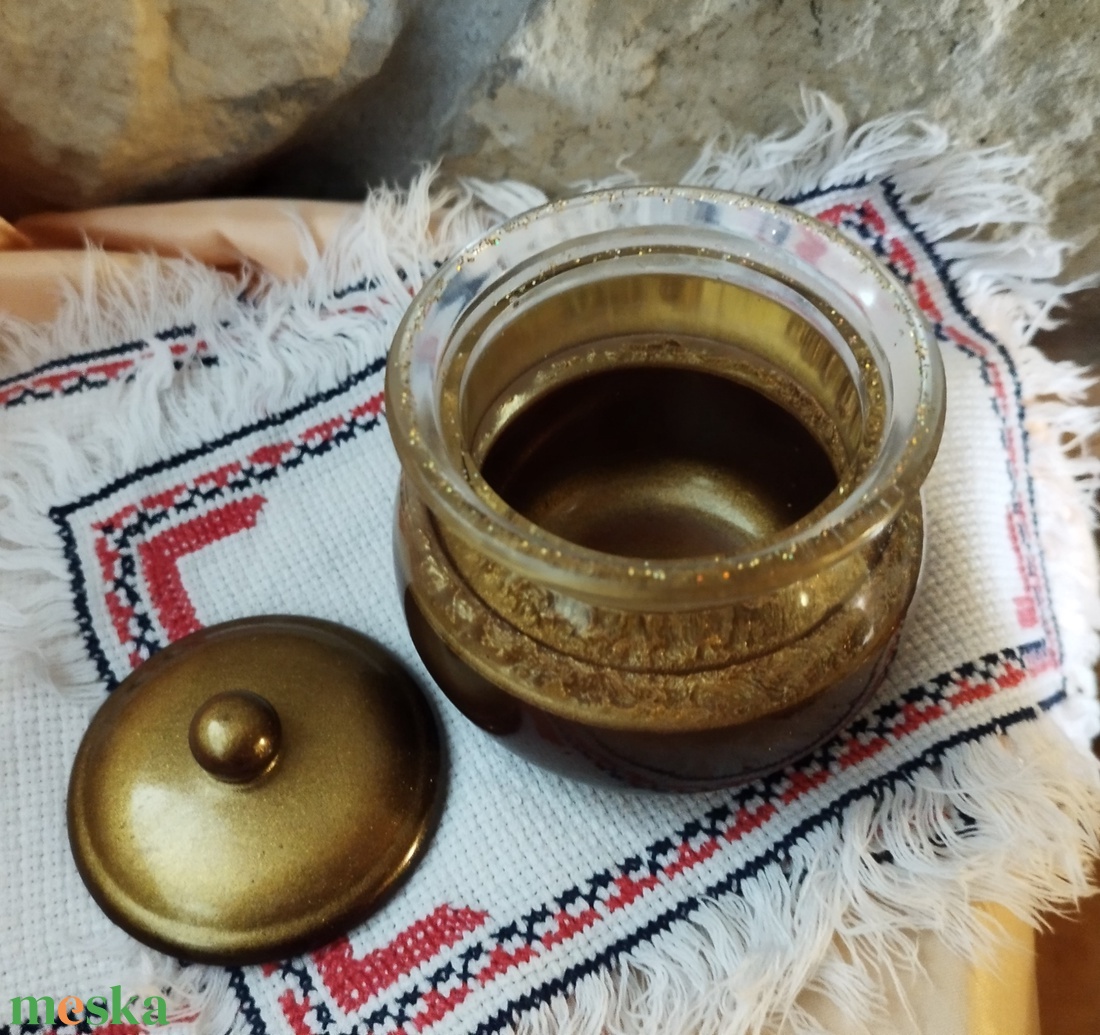 Tároló edény tetővel  - ékszer - ékszertartó - ékszerdoboz - Meska.hu