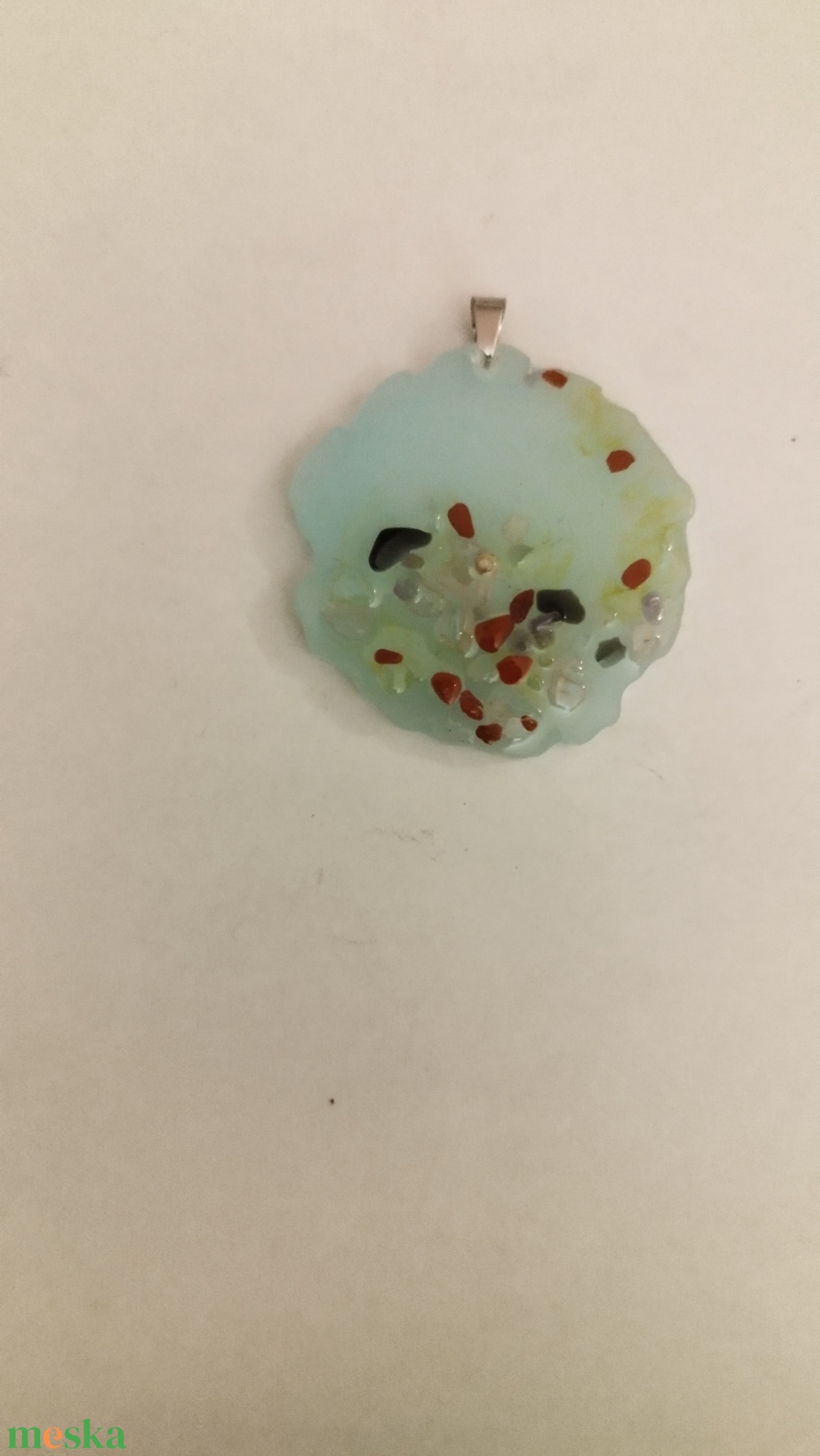 Égszínkék női medál ásványokkal - ékszer - nyaklánc - medál - Meska.hu