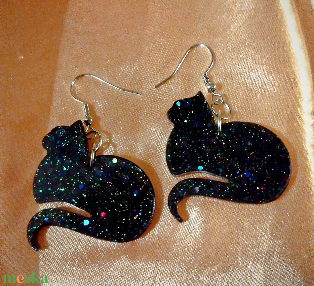 Cica fülbevaló - ékszer - fülbevaló - fülékszer - Meska.hu