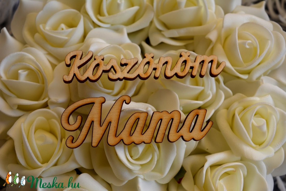 Mama Köszönöm virágbox - esküvő - emlék & ajándék - szülőköszöntő ajándék - Meska.hu