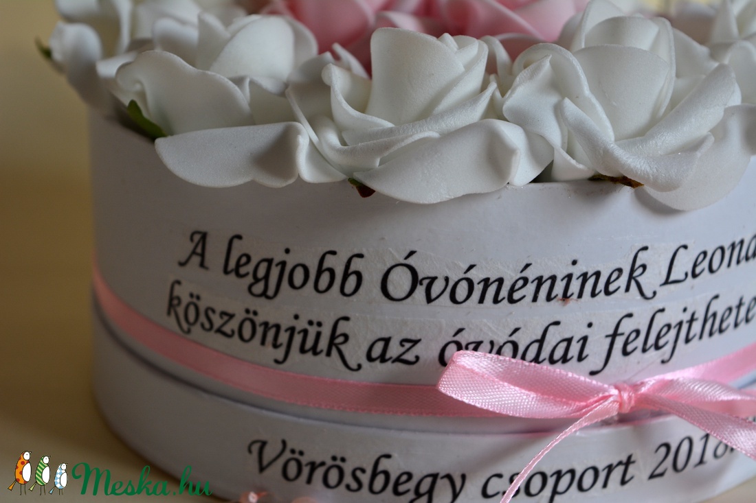 Szöveges virágbox Óvónéninek - otthon & lakás - dekoráció - Meska.hu