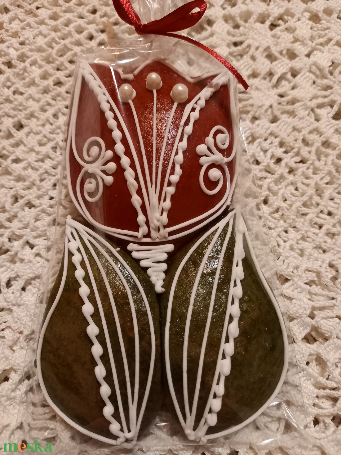  Tulipán piros  - esküvő - emlék & ajándék - köszönőajándék - Meska.hu