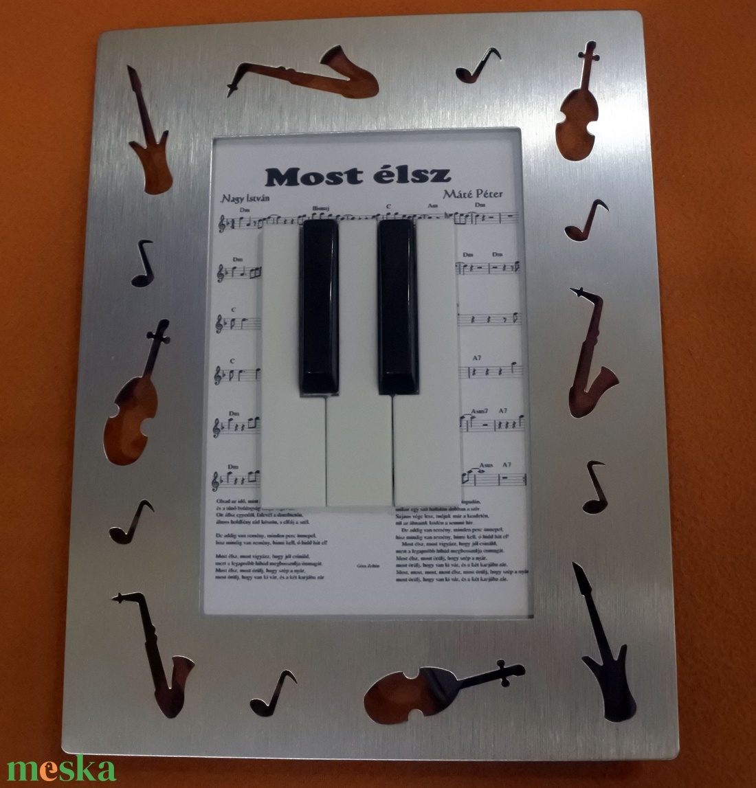 Kisméretű billentyűk képkeretben - otthon & életmód - dekoráció - kép & falikép - képkeret - Meska.hu