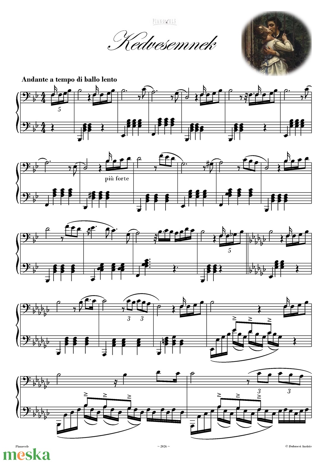 P U R E  Egyedi romantikus zongoradarab - otthon & életmód - dekoráció - asztal és polc dekoráció - zenedoboz - Meska.hu