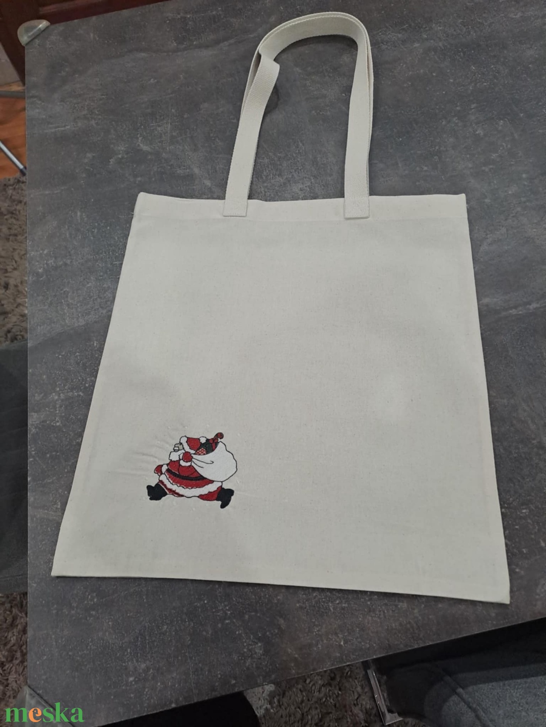 Hímzett vászontáska - táska & tok - bevásárlás & shopper táska - shopper, textiltáska, szatyor - Meska.hu