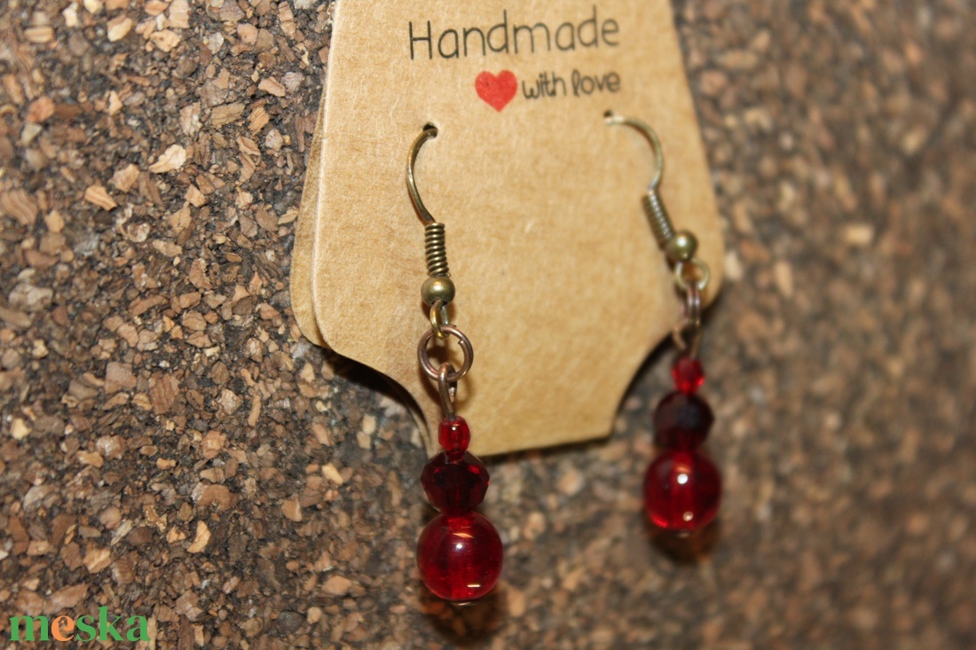 Bordó gyöngy fülbevaló - ékszer - fülbevaló - lógó fülbevaló - Meska.hu Bordó gyöngy fülbevaló - ékszer - fülbevaló - lógó fülbevaló - Meska.hu