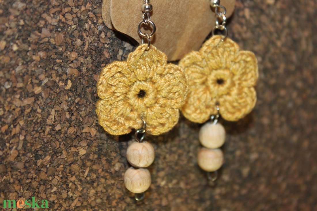 Sárga horgolt fülbevaló - ékszer - fülbevaló - lógó fülbevaló - Meska.hu Sárga horgolt fülbevaló - ékszer - fülbevaló - lógó fülbevaló - Meska.hu