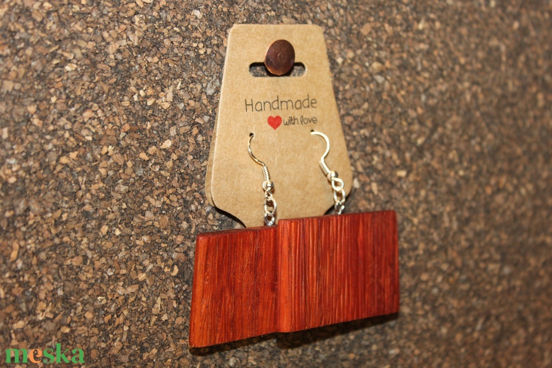 Padouk kézműves fülbevaló - ékszer - fülbevaló - lógó fülbevaló - Meska.hu Padouk kézműves fülbevaló - ékszer - fülbevaló - lógó fülbevaló - Meska.hu