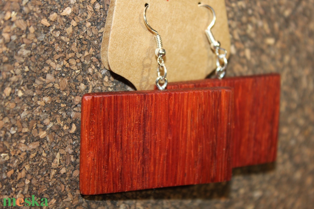 Padouk kézműves fülbevaló - ékszer - fülbevaló - lógó fülbevaló - Meska.hu Padouk kézműves fülbevaló - ékszer - fülbevaló - lógó fülbevaló - Meska.hu