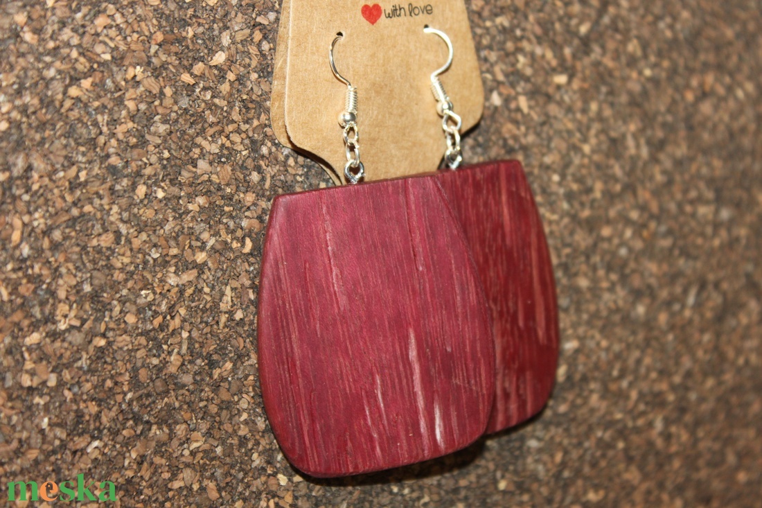 Amarant fa kézműves fülbevaló - ékszer - fülbevaló - lógó fülbevaló - Meska.hu Amarant fa kézműves fülbevaló - ékszer - fülbevaló - lógó fülbevaló - Meska.hu