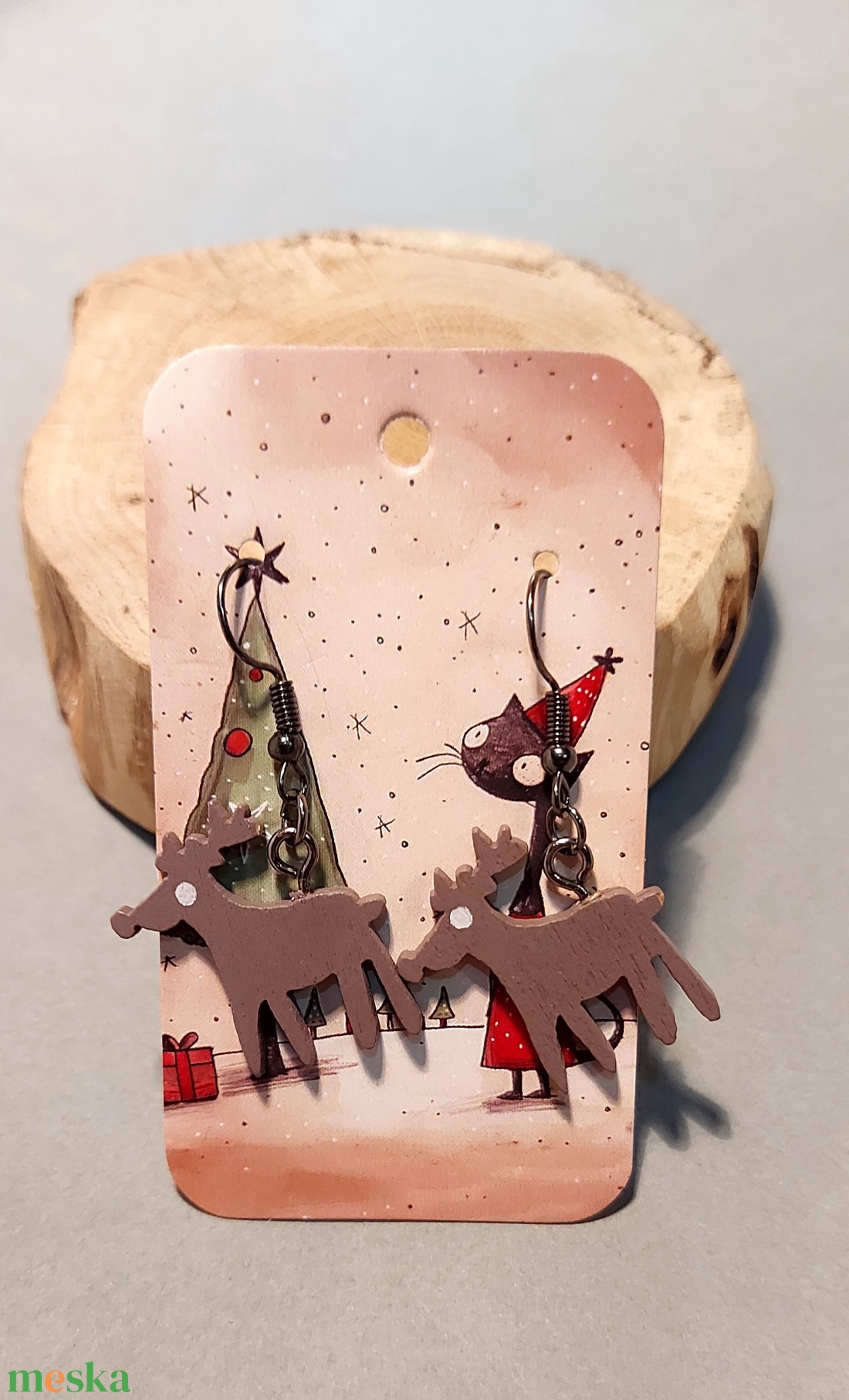 Karácsonyi fülbevaló - ékszer - fülbevaló - lógó fülbevaló - Meska.hu