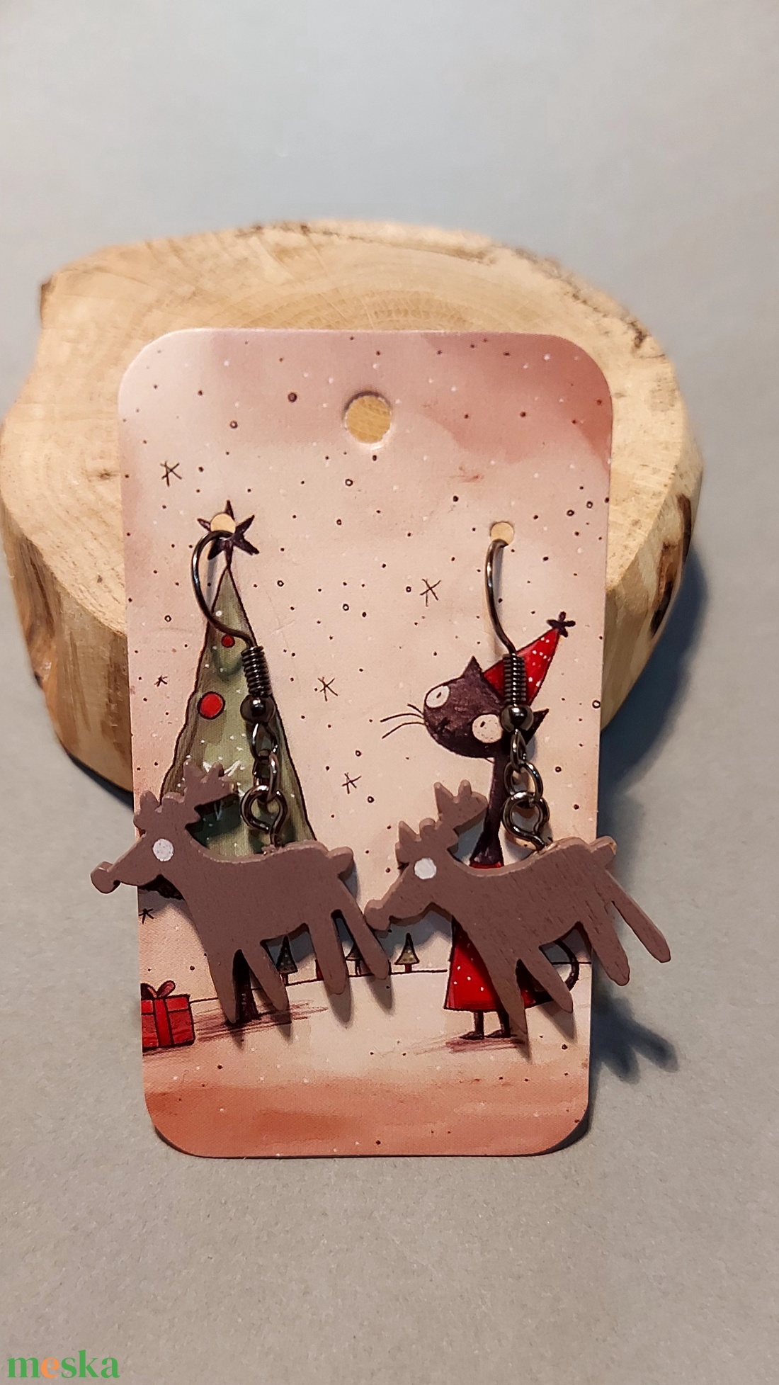 Karácsonyi fülbevaló - ékszer - fülbevaló - lógó fülbevaló - Meska.hu