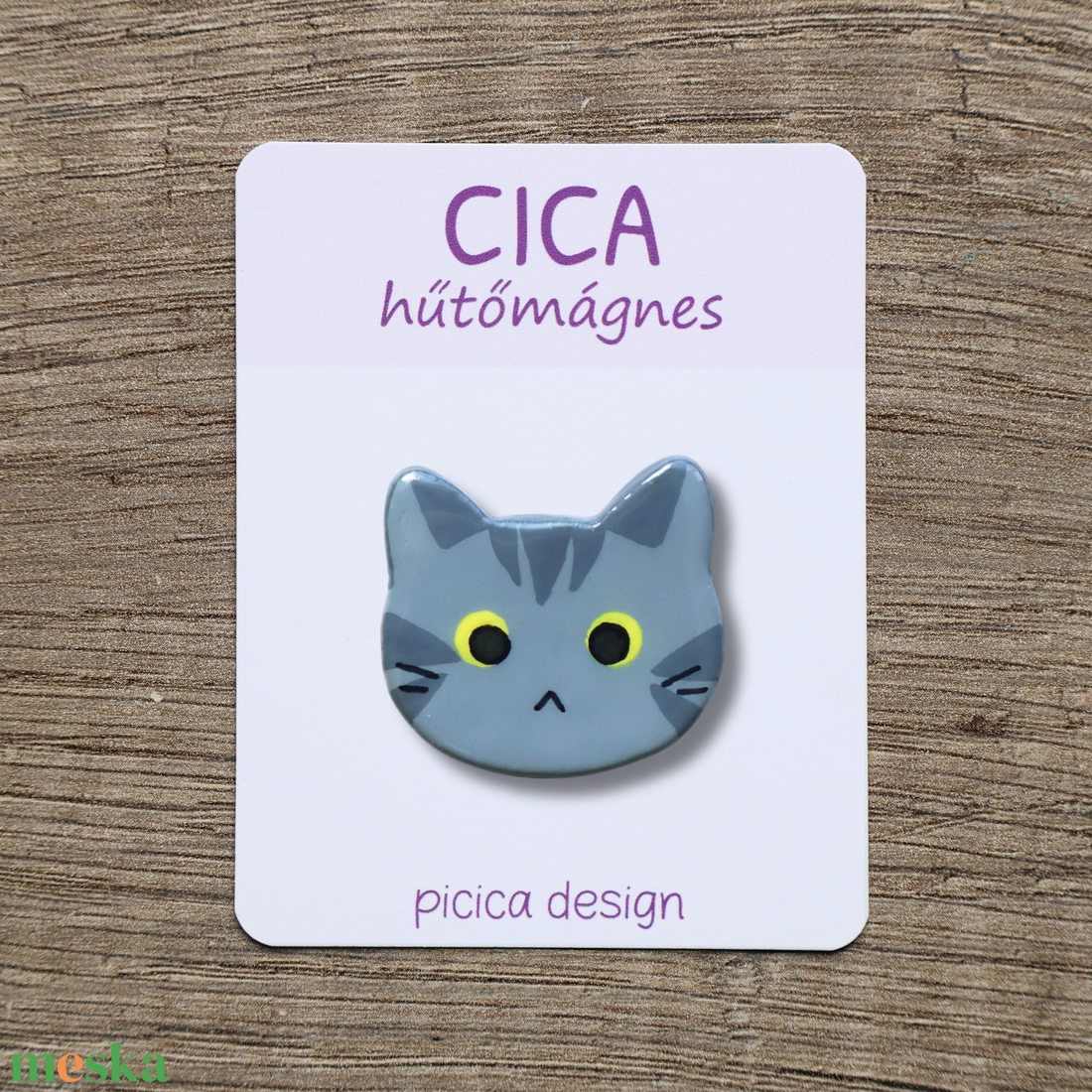 Cica hűtőmágnes - Szürke cirmos Kancsal - otthon & életmód - konyhafelszerelés, tálalás - konyhai dekoráció - hűtőmágnes - Meska.hu Cica hűtőmágnes - Szürke cirmos Kancsal - otthon & életmód - konyhafelszerelés, tálalás - konyhai dekoráció - hűtőmágnes - Meska.hu