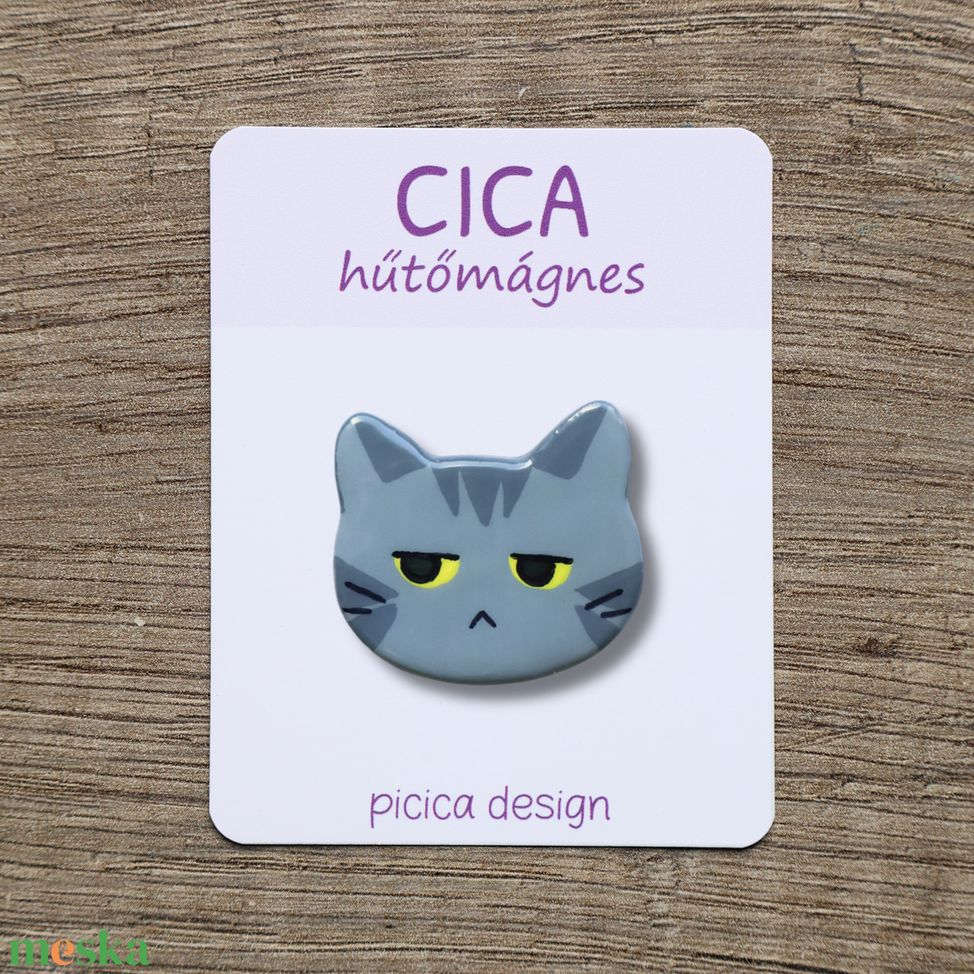 Cica hűtőmágnes - Szürke cirmos Morcos - otthon & életmód - konyhafelszerelés, tálalás - konyhai dekoráció - hűtőmágnes - Meska.hu Cica hűtőmágnes - Szürke cirmos Morcos - otthon & életmód - konyhafelszerelés, tálalás - konyhai dekoráció - hűtőmágnes - Meska.hu
