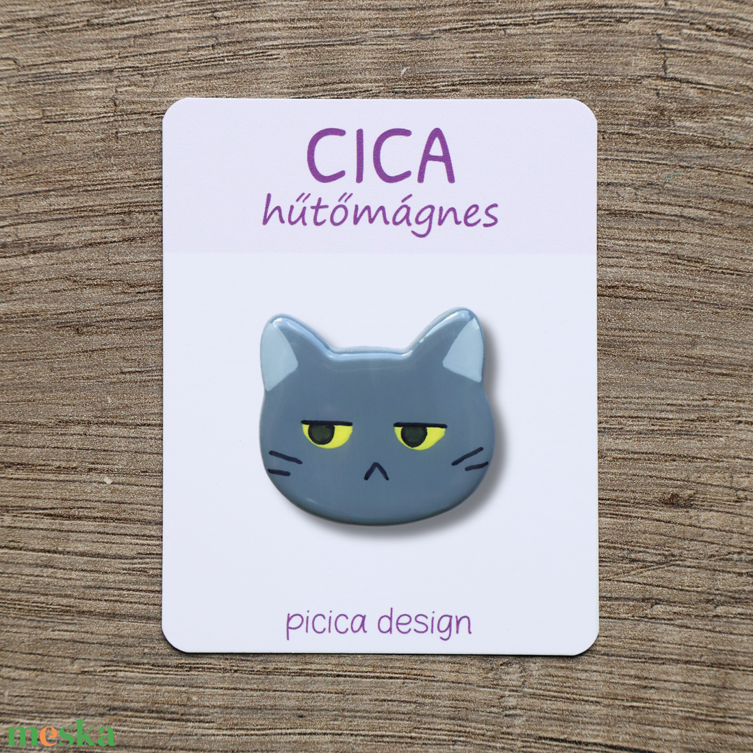 Cica hűtőmágnes - Szürke Morcos - otthon & életmód - konyhafelszerelés, tálalás - konyhai dekoráció - hűtőmágnes - Meska.hu Cica hűtőmágnes - Szürke Morcos - otthon & életmód - konyhafelszerelés, tálalás - konyhai dekoráció - hűtőmágnes - Meska.hu