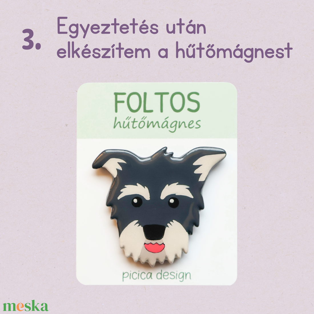 A Te kutyád hűtőmágnes - otthon & életmód - konyhafelszerelés, tálalás - konyhai dekoráció - hűtőmágnes - Meska.hu