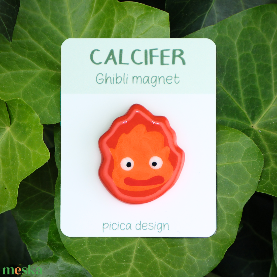 Calcifer hűtőmágnes - Ghibli kollekció - otthon & életmód - konyhafelszerelés, tálalás - konyhai dekoráció - hűtőmágnes - Meska.hu