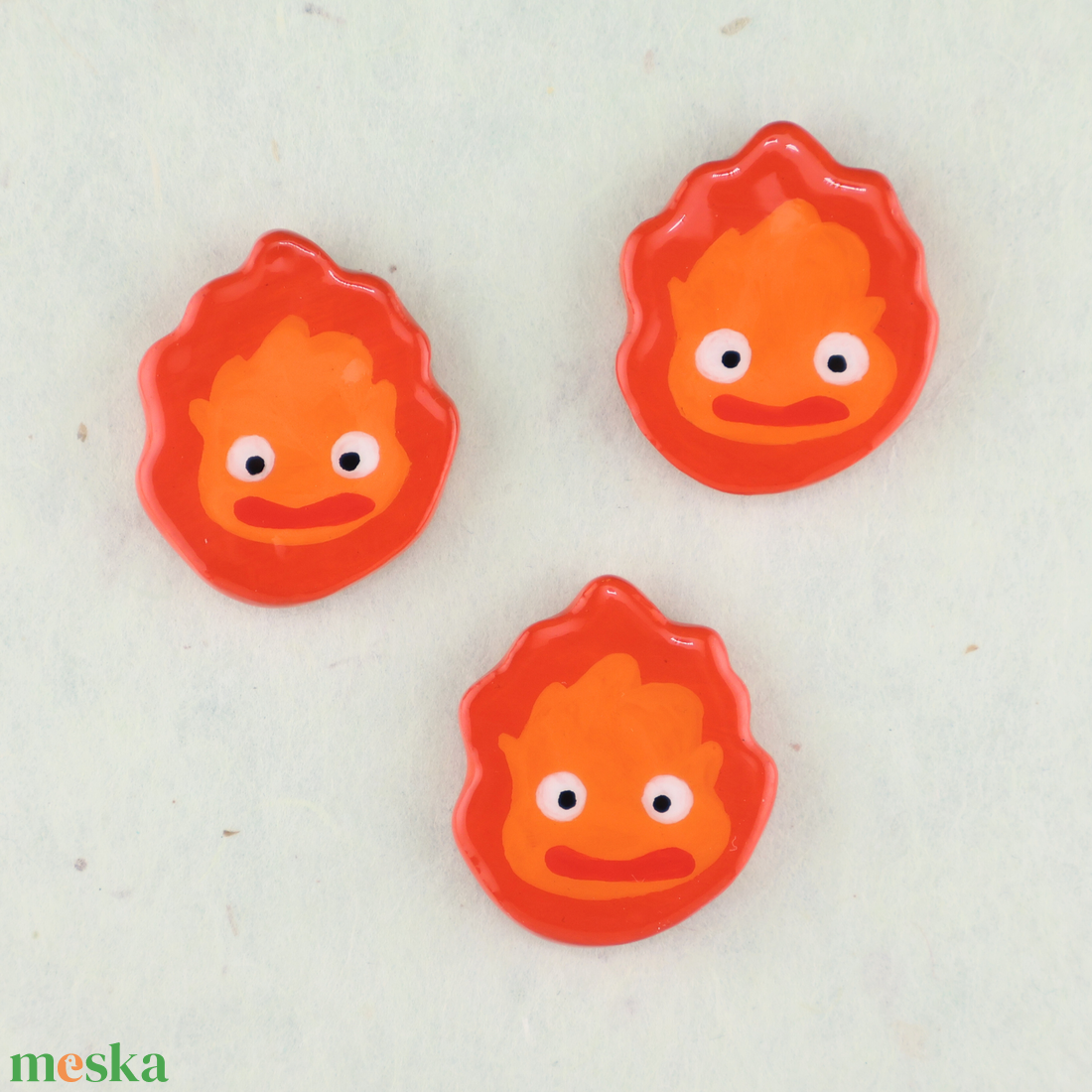 Calcifer hűtőmágnes - Ghibli kollekció - otthon & életmód - konyhafelszerelés, tálalás - konyhai dekoráció - hűtőmágnes - Meska.hu