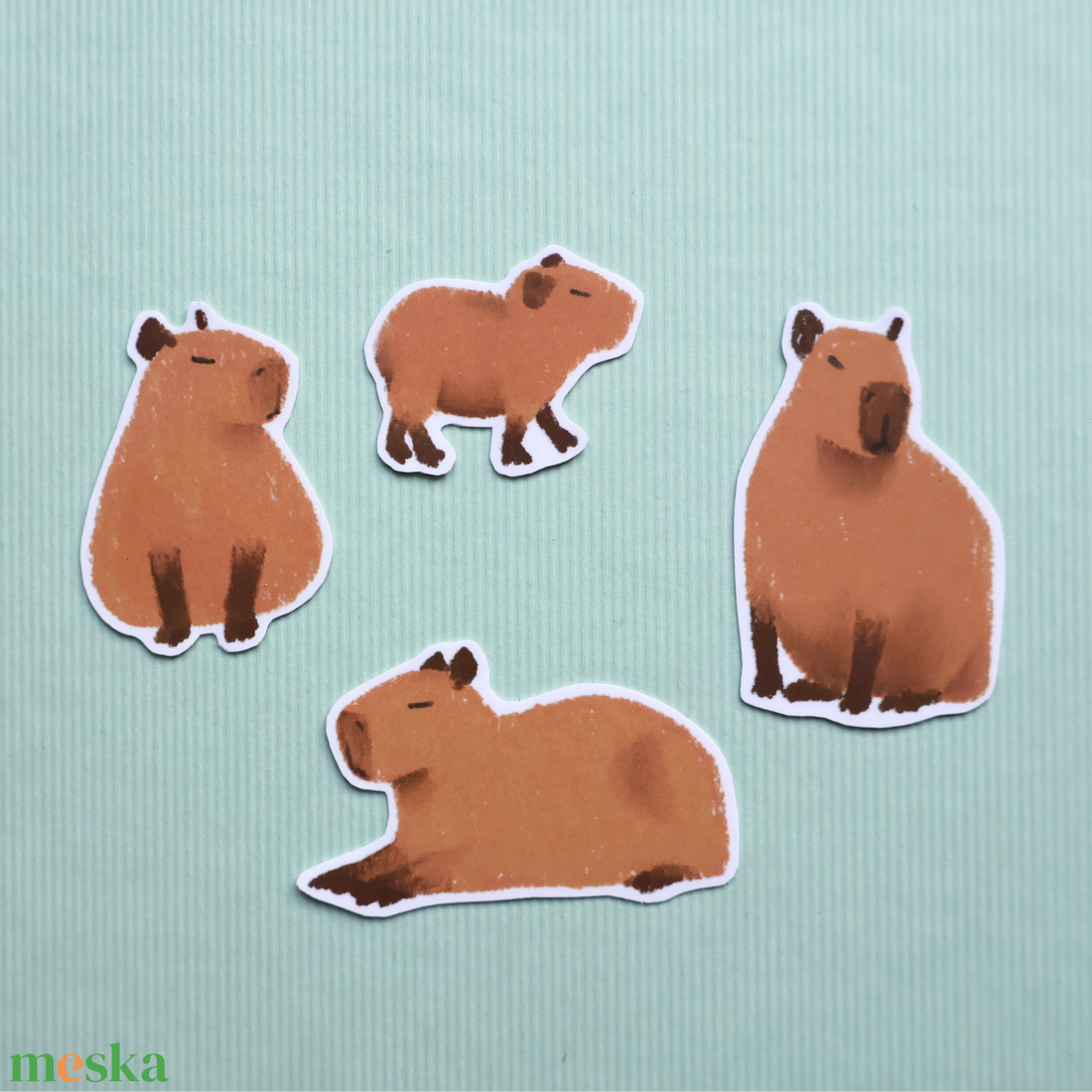 Kapibara matrica csomag - otthon & életmód - papír, írószer - matrica, matrica csomag - Meska.hu