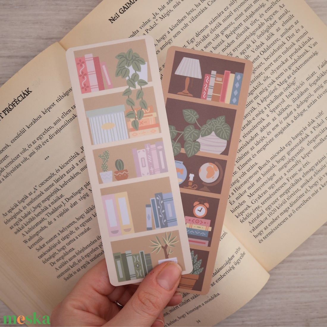 Shelfie könyvjelző - könyv & zene - könyvjelző - Meska.hu