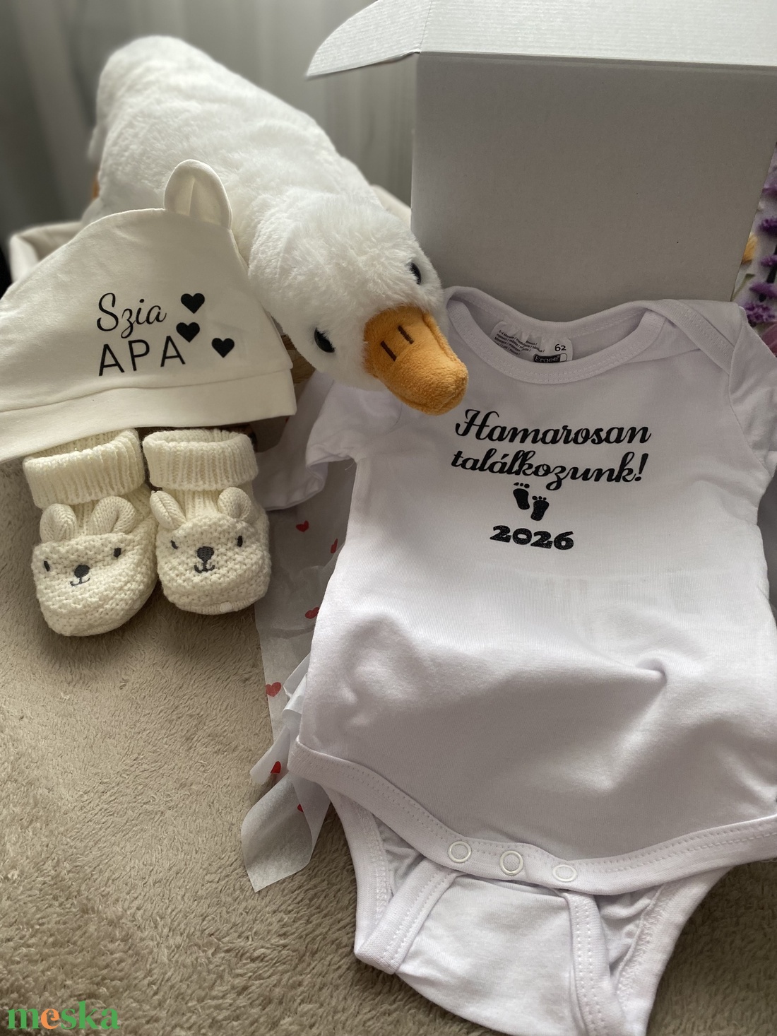 Babaváró, baba bejelentő ajándékcsomag  - játék & sport - babalátogató ajándékcsomag - Meska.hu