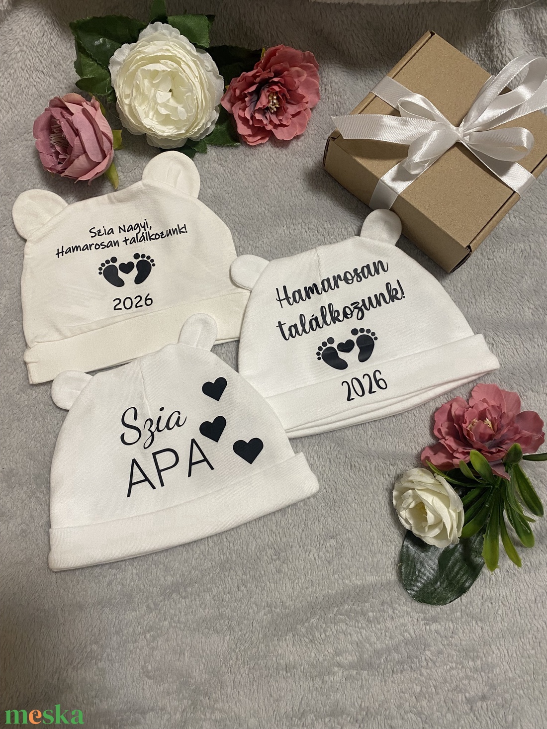 Baba bejelentő sapka- egyedi felirattal, apukának, nagyszülőknek, rokonoknak, barátoknak - játék & sport - babalátogató ajándékcsomag - Meska.hu