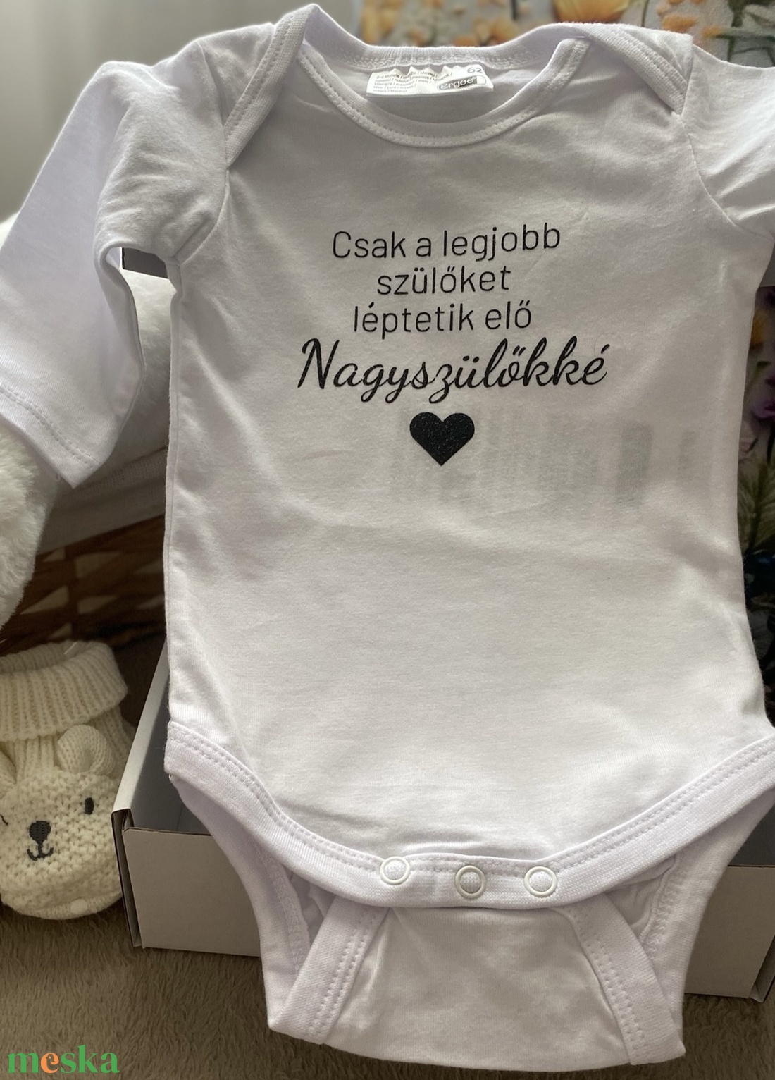 Baba bejelentő body  - baba - mama - babaruházat - baba body - Meska.hu