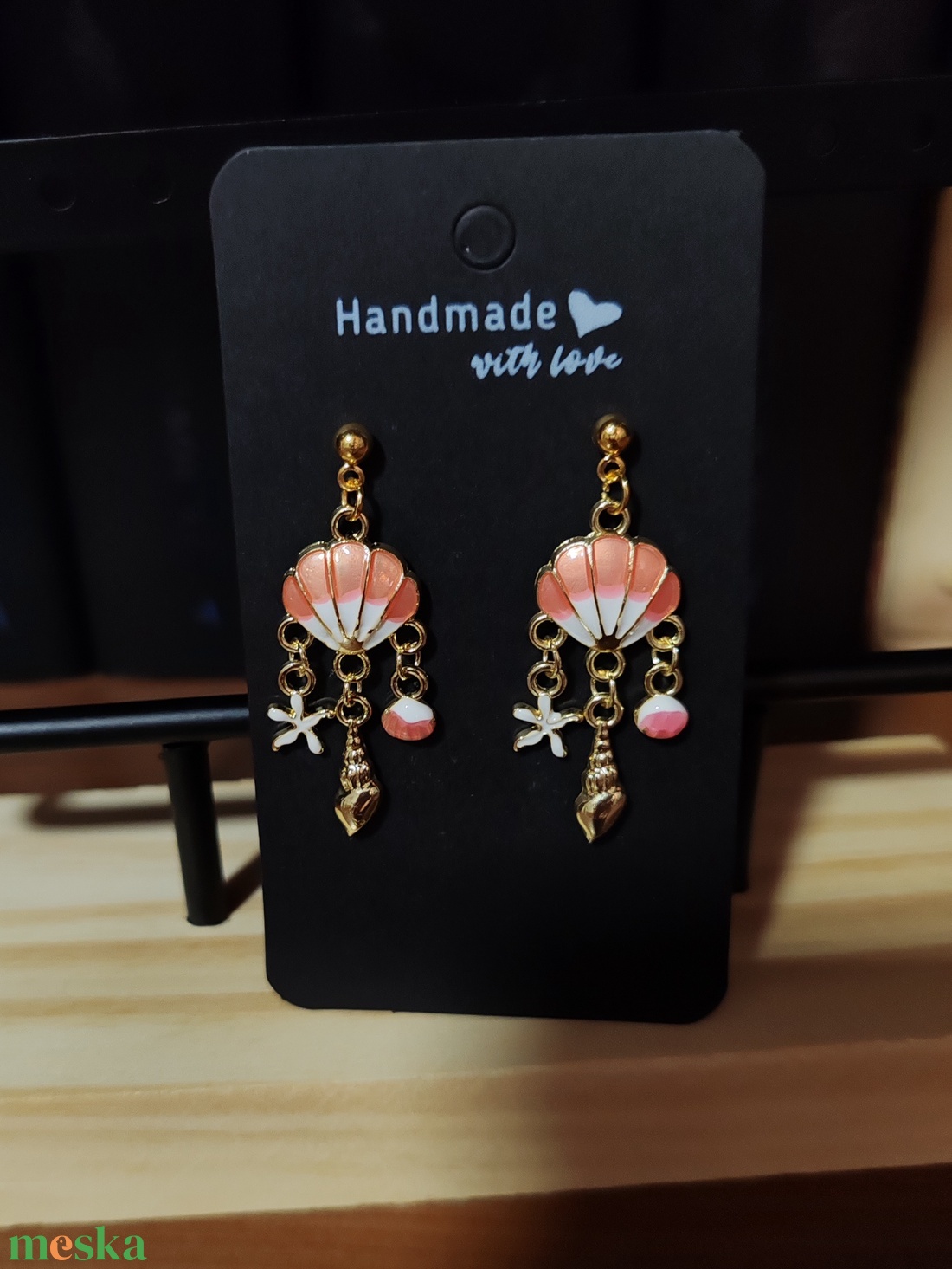 Divatos kagylós Fülbevaló - ékszer - fülbevaló - lógó fülbevaló - Meska.hu