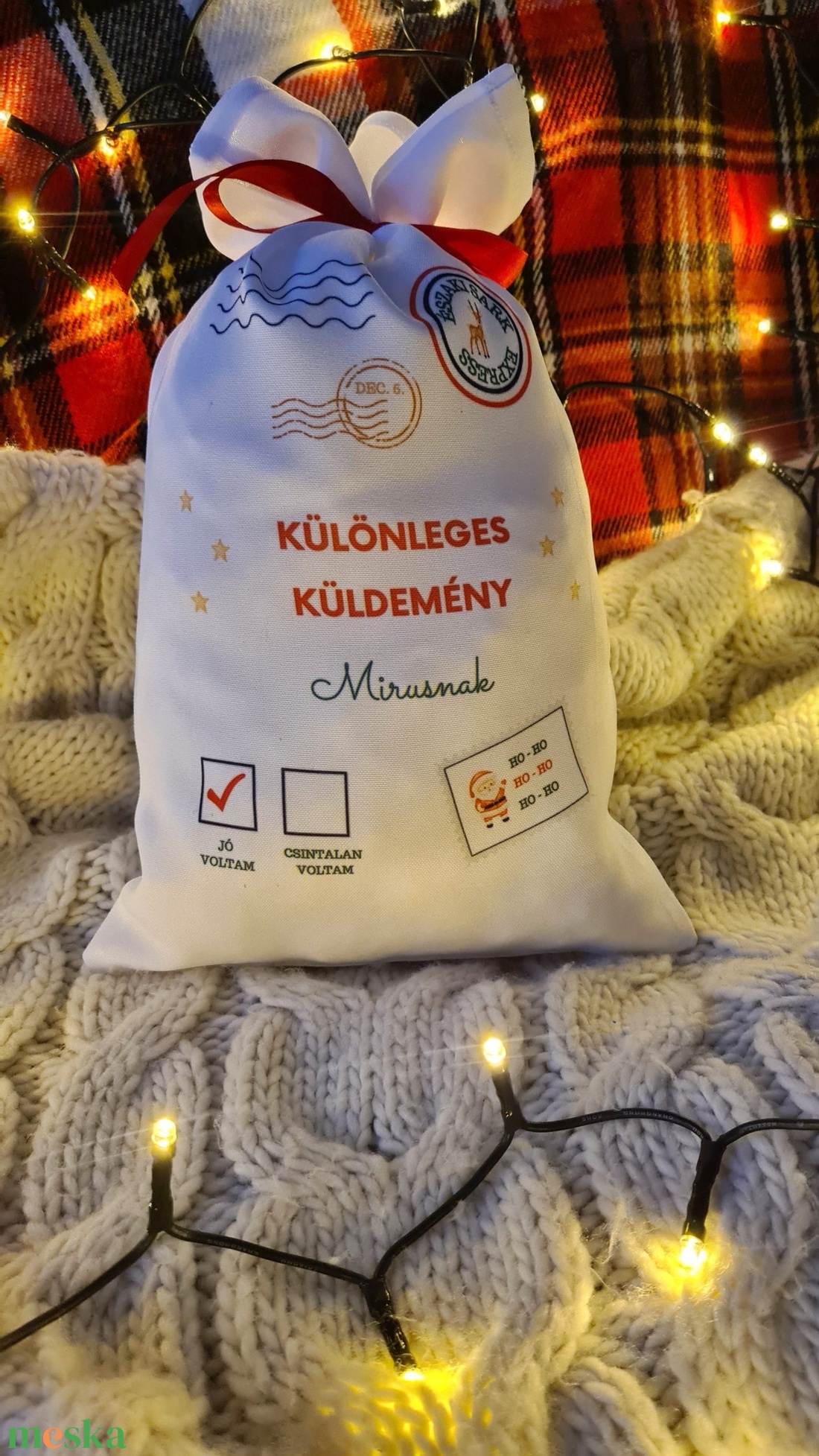 Mikulászsák - karácsony - karácsonyi ajándékozás - karácsonyi ajándékcsomagolás - Meska.hu