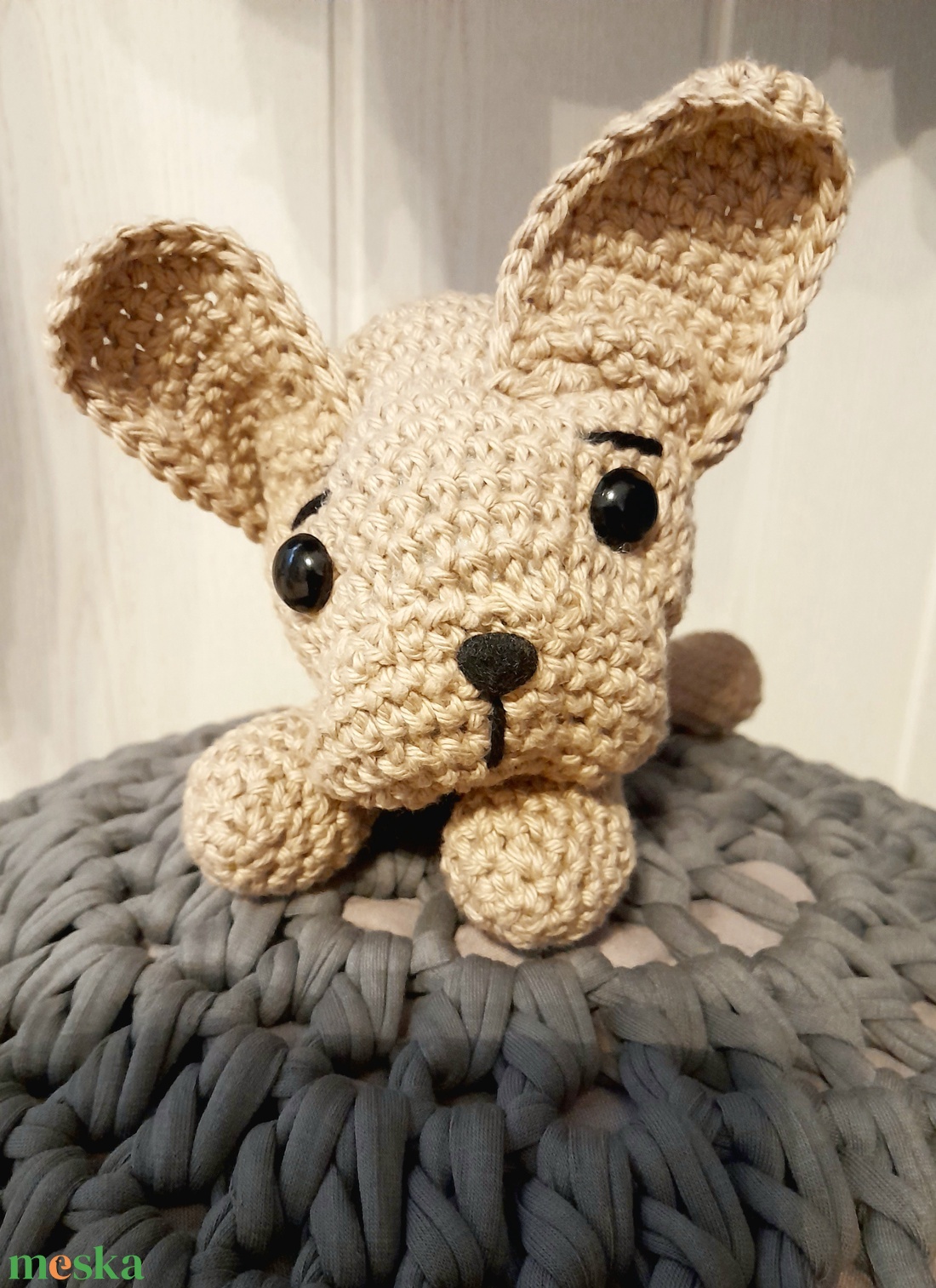 Kézzel horgolt bulldog kutyus. - játék & sport - plüssállat & játékfigura - más figura - Meska.hu