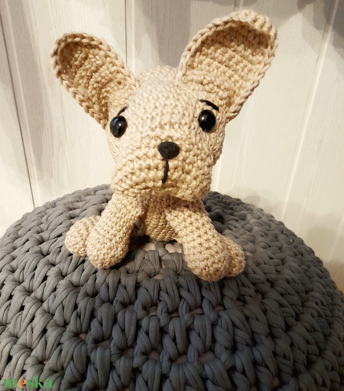 Kézzel horgolt bulldog kutyus. - játék & sport - plüssállat & játékfigura - más figura - Meska.hu