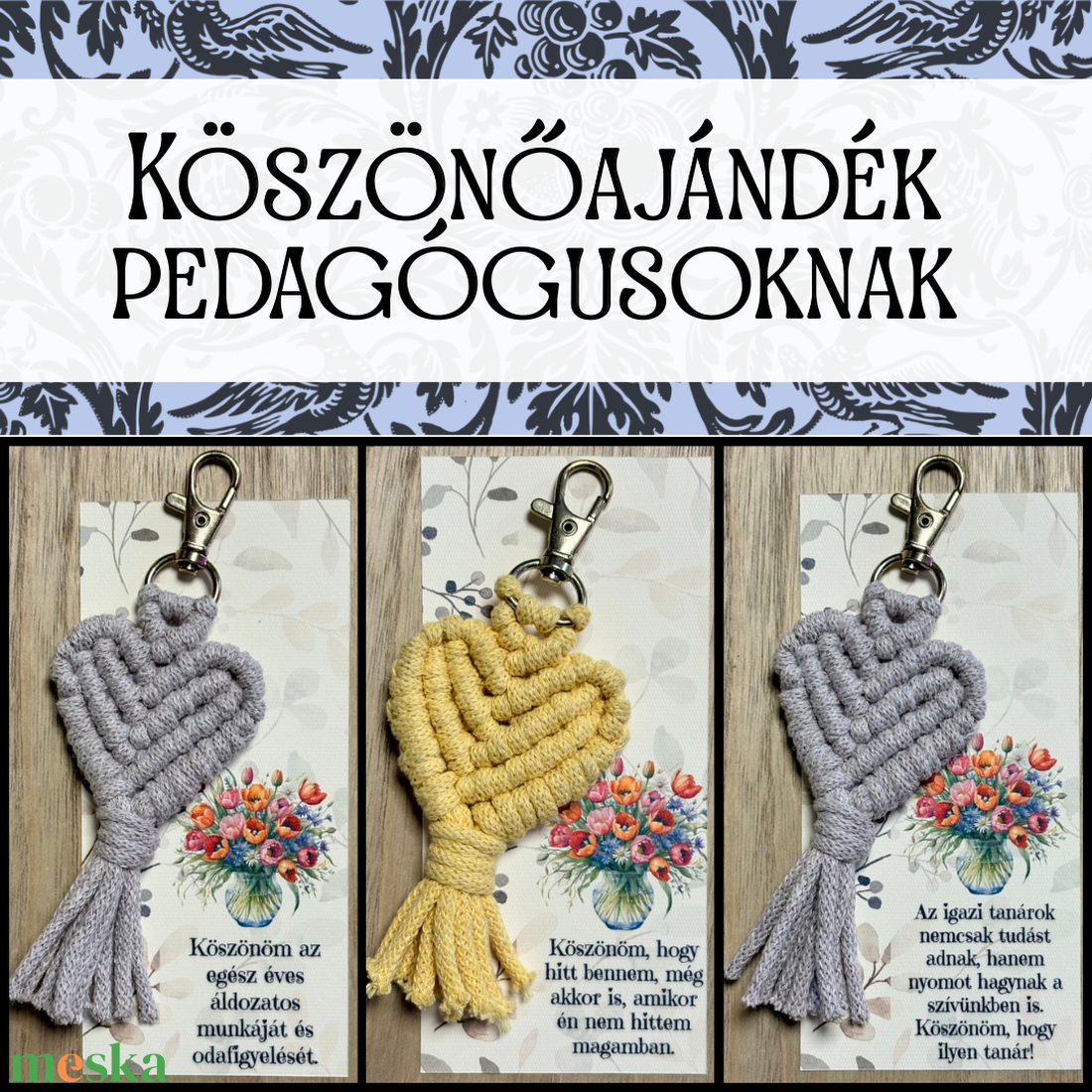 Makramé Szívecske Kulcstartó - Köszönőajándék Tanároknak - táska & tok - kulcstartó & táskadísz - kulcstartó - Meska.hu Makramé Szívecske Kulcstartó - Köszönőajándék Tanároknak - táska & tok - kulcstartó & táskadísz - kulcstartó - Meska.hu