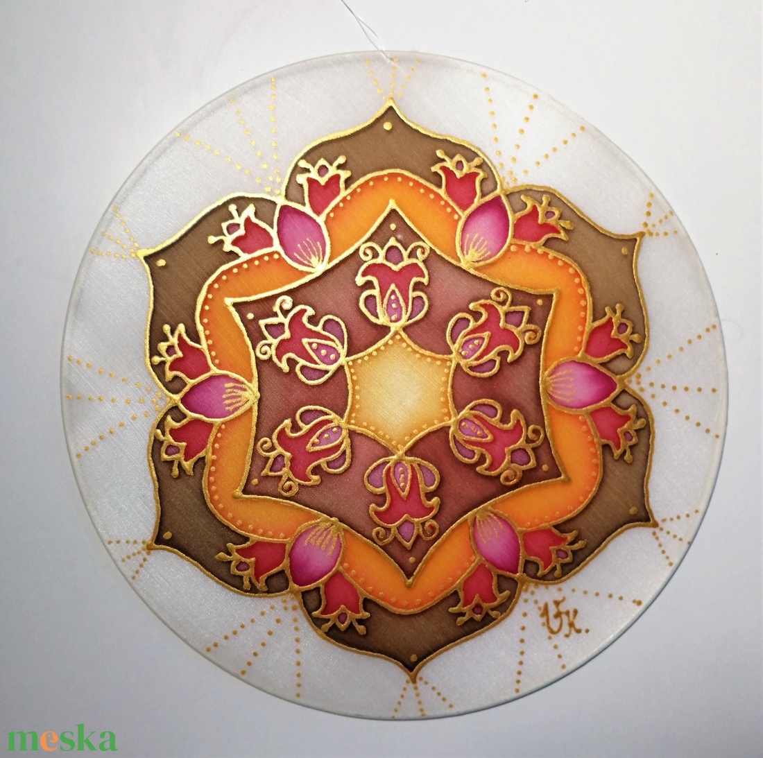 Tulipános hernyóselyem mandala - otthon & életmód - dekoráció - spiritualitás - mandala - Meska.hu Tulipános hernyóselyem mandala - otthon & életmód - dekoráció - spiritualitás - mandala - Meska.hu